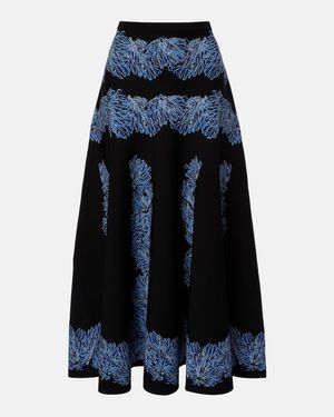 Ulla Johnson Falda Midi Alessia De Punto Jacquard - Azul