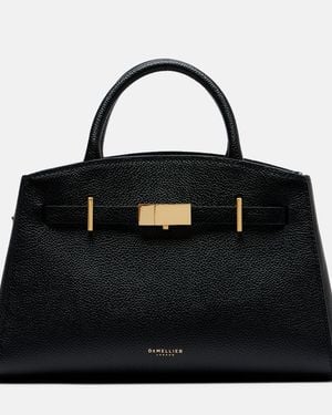 DeMellier Hudson Small Leather Top-Handle Bag - Black
