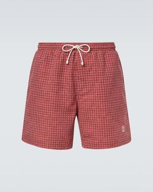 Brunello Cucinelli Printed Swim Trunks - Red