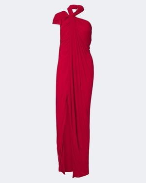 Balmain Robe Aus Crepe-Jersey - Rot