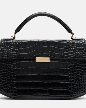 TOTEME Tasche Box Small Aus Leder - Schwarz