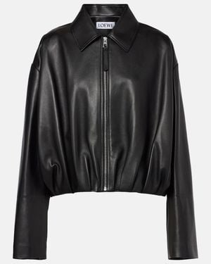 Loewe Leather Jacket - Black