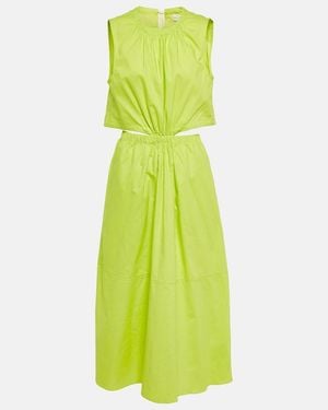 Proenza Schouler Cutout Cotton Midi Dress - Green