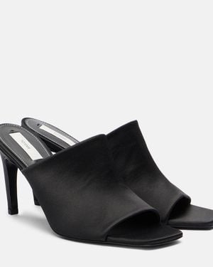 TOTEME 85 Satin Mules - Black