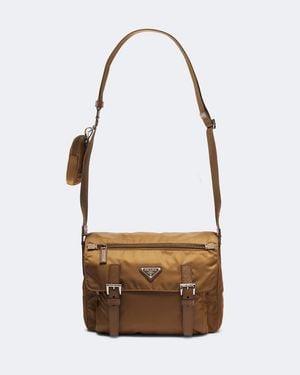 Prada Schultertasche Aus Re-Nylon - Weiß