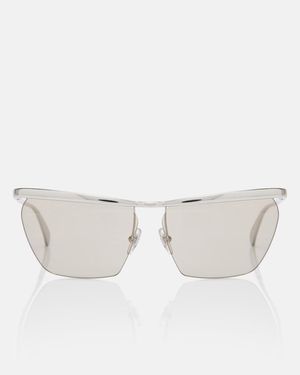 Phoebe Philo Mono Metal Aviator Sunglasses - White