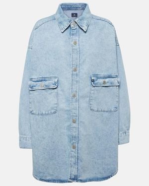 AG Jeans Oversized Denim Jacket - Blue