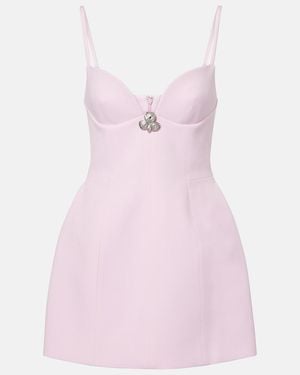 Blumarine Embellished Crepe Minidress - Pink