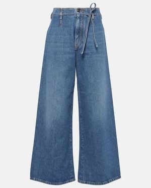 Etro Jeans Anchos De Tiro Alto - Azul