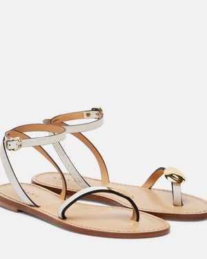 Amanu Senegal Leather Sandals - Metallic
