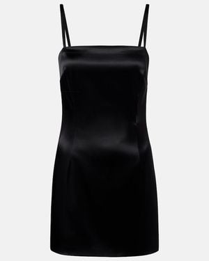 Dolce & Gabbana Satin Slip Dress - Black