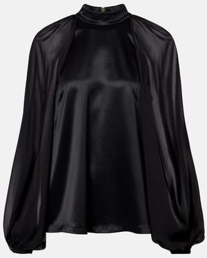 JOSEPH Cave Blouse - Black