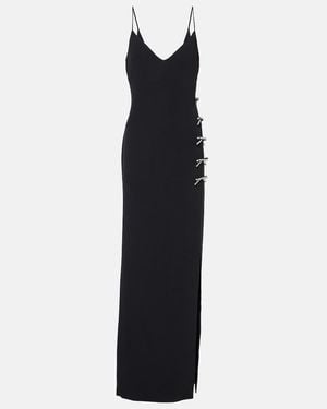 Elie Saab Embellished Bow-Detail Cady Gown - Black