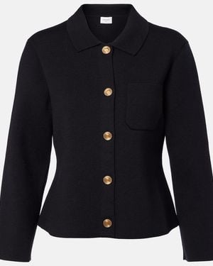 Saint Laurent Cardigan De Lana - Azul