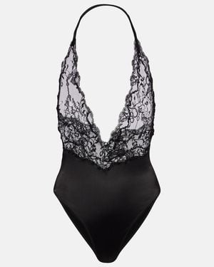 Givenchy Body De Jersey Y Encaje - Negro