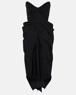 Maticevski Fincher Draped Bustier Midi Dress - Black