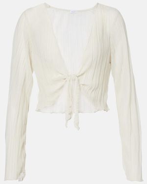 JADE Swim Dania Crop Top - White