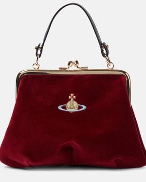 Vivienne Westwood Granny Small Velvet Clutch - Red