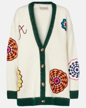 ALÉMAIS Cardigan Mit Haekelstrick - Weiß