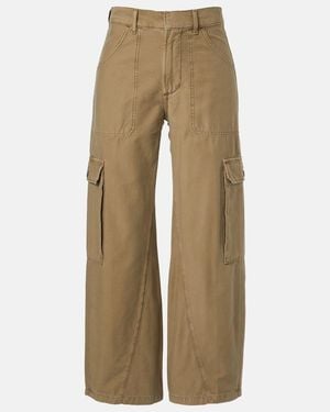 Citizens of Humanity Thassos Cropped Cotton Twill Cargo Pants - Natural