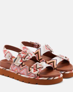 Missoni Mia Raschel Sandals - Brown