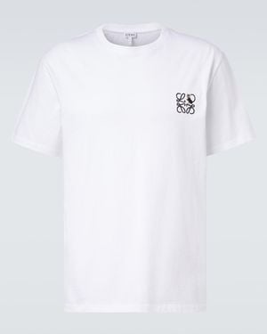 Loewe Anagram Embroidered Logo T Shirt - White