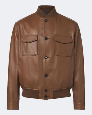 Slowear Bomberjacke Aus Leder - Braun