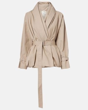 Magda Butrym Draped Cotton Jacket - Natural