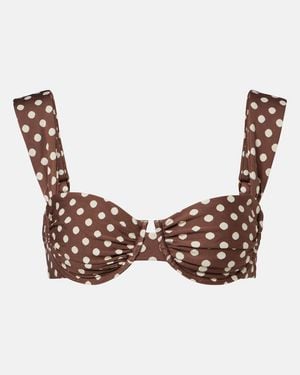 Montce Bella Polka-Dot Bikini Top - Brown