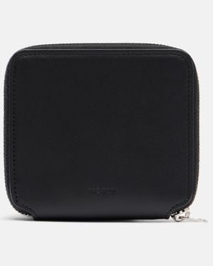 The Row Small Leather Wallet - Black