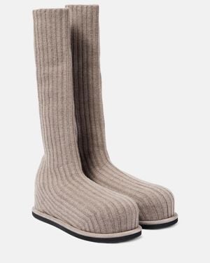 AMINA MUADDI Veneda 15 Knee-High Sock Boots - Brown