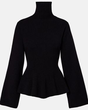 Rohe Turtleneck Wool And Cashmere Top - Black