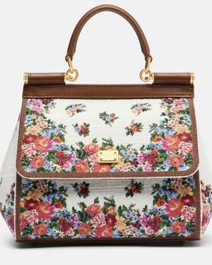 Dolce & Gabbana Henkeltasche Sicily Medium Mit Leder - Rot