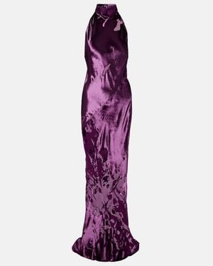 The Sei Halterneck Gown - Purple