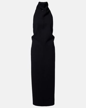 KHAITE Roxanne Crepe Midi Dress - Black