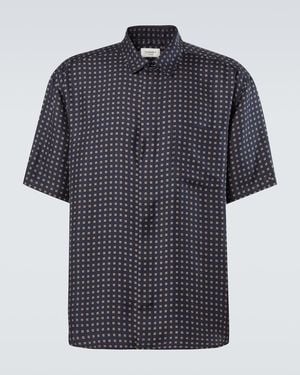 Saint Laurent Printed Silk Shirt - Blue