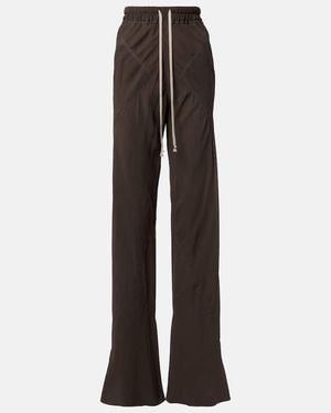 Rick Owens Pantalones Anchos De Charmeuse De Seda - Gris