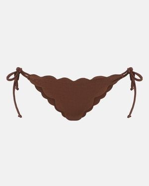 Marysia Swim Mott Scalloped Bikini Bottoms - Brown
