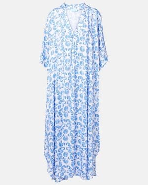 Melissa Odabash Vanessa Printed Kaftan - Blue