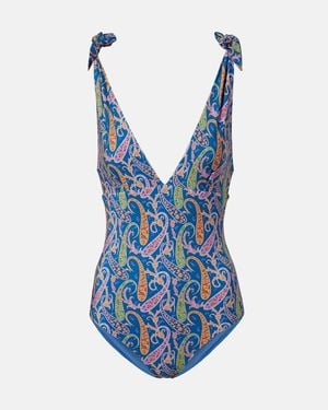 Etro Bedruckter Badeanzug - Blau