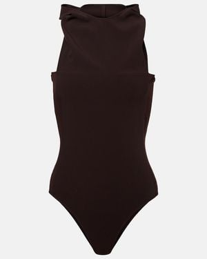 Courreges Draped Bodysuit - Brown