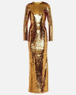 Dolce & Gabbana Sequined Gown - Metallic