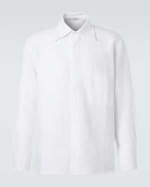 Saman Amel Linen Overshirt - White