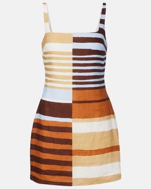Cala De La Cruz Siela Striped Linen Minidress - Multicolour