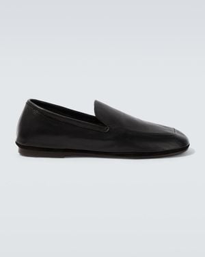 Lemaire Outdoor Leather Slip-On Shoes - Black
