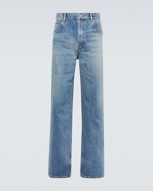 Saint Laurent Mid-Rise Straight Jeans - Blue