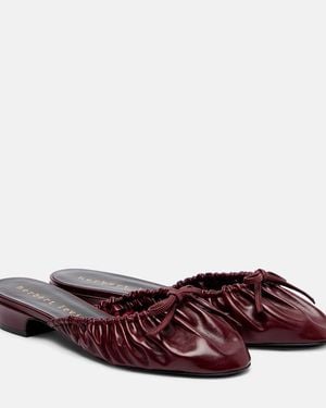 Herbert Levine Gather Around Patent Leather Mules - Brown