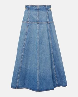 Ulla Johnson Brigette Pleated Midi Skirt - Blue