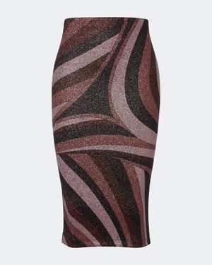 PUCCI Bleistiftrock Iride Aus Jersey Lurex - Braun