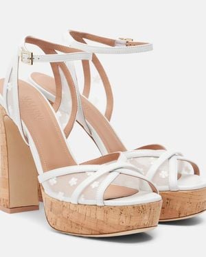 Malone Souliers Plateausandalen Sylvie 125 Mit Leder - Weiß